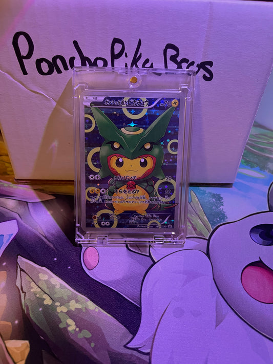 Poncho Wearing Pikachu 230/XY-P Rayquaza Full Art Promo Japanese Pokemon Card NM